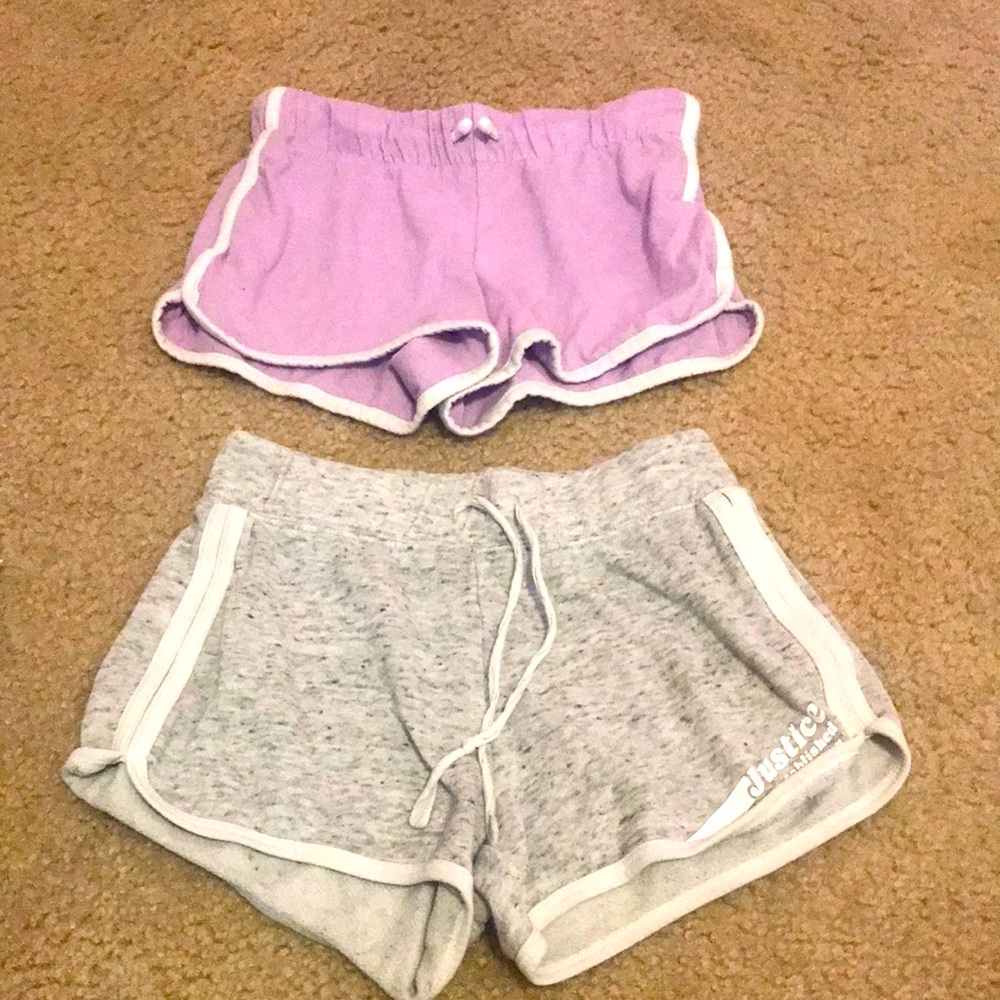 Pack of 2 shorts purple and gray